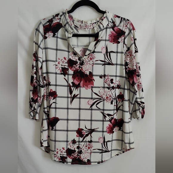 PerSeption Concept Women's Floral Blouse - Size M - Picture 3 of 6